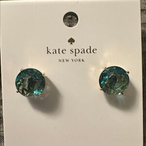 Kate Spade Teal Crystal Earrings